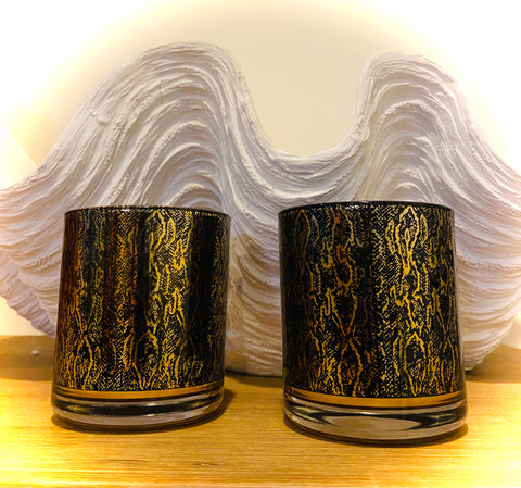 Leopard Print Gold & Black 200ml Candle